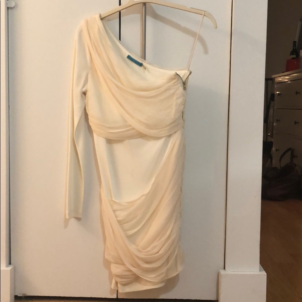 Alicia + Olivia Off-White Wrap Dress
